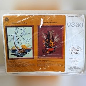 Vintage 1986 embroidery kit the creative circle #0330